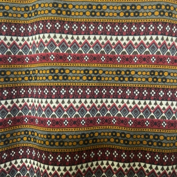 Yak & Yeti women's M nordic print crochet trim pocket tunic mini dress EUC - Picture 7 of 8